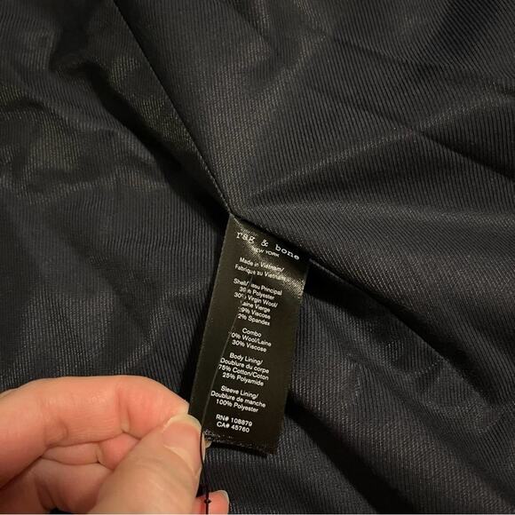 Rag & Bone Elise Plaid Double Breasted Blazer Blue - Picture 8 of 13